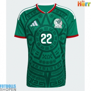 Billiga Mexiko Hirving Lozano #22 Hemmatröja VM 2026 Kortärmad